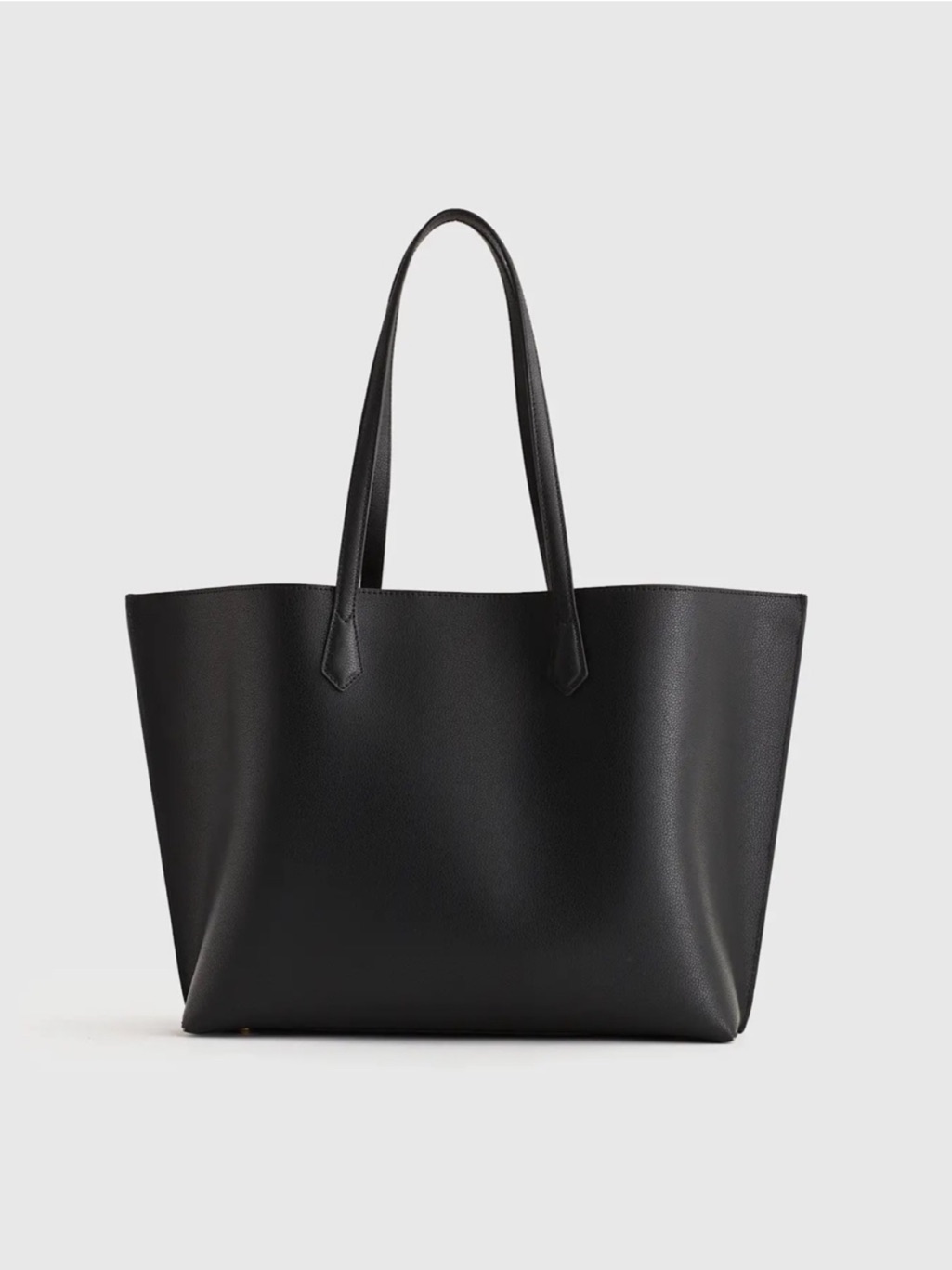Quince Italian Leather Triple Compartment Shopper Tote